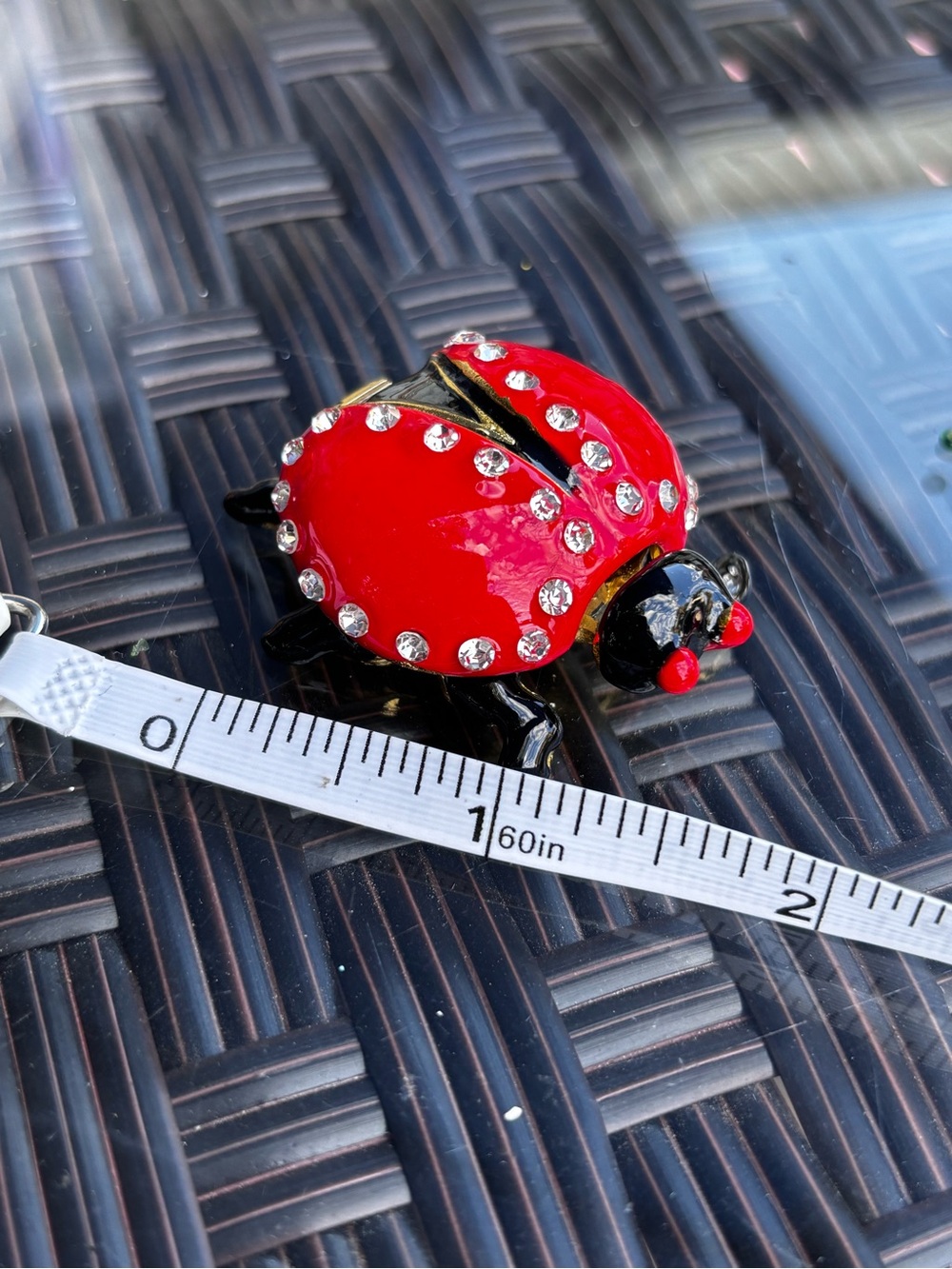 Red Crystal Ladybug Trinket